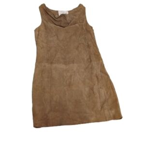 Designers Remix Charlotte Eskildsen Suede Cowl Neck Sleeveless Dress Sz 36